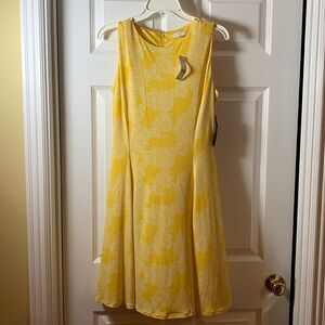 New York & Company size Small yellow and white sleeveless dress. NWT